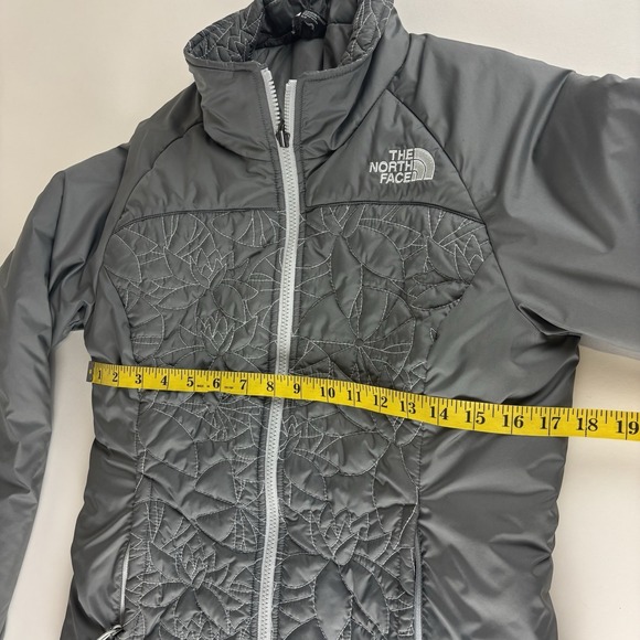 NORTH FACE Catawissa Jacket Coat Women Size Small Gray Floral - Picture 7 of 13